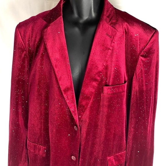 Suits & Blazers Mens Red Velvet Suit Jacket 2xl Poshmark